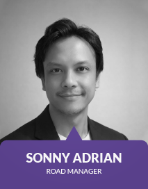Sonny Adrian sebagai Road manager di perusahaan