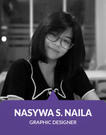 Nasywa s. Naila sebagai graphic design di perusahaan